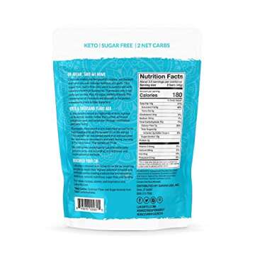 Lakanto Sugar Free Chocolate Bark - Sweetened with Monk Fruit Sweetener, Dark Chocolate with Sea Salt and Almonds, Low Carb, Keto, Gluten Free, Vegan, Great On the Go Snack (5 oz - Pack of 1)