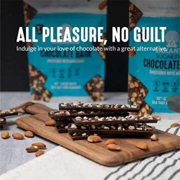 Lakanto Sugar Free Chocolate Bark - Sweetened with Monk Fruit Sweetener, Dark Chocolate with Sea Salt and Almonds, Low Carb, Keto, Gluten Free, Vegan, Great On the Go Snack (5 oz - Pack of 1)