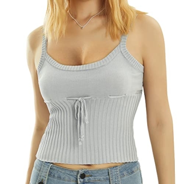 Chic SOLILOQUY Y2K Knit Crop Top for Trendy Women