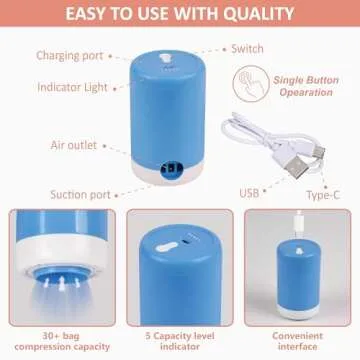 Vacuum Storage Bags with Electric Pump - 16 Pack Space Savers