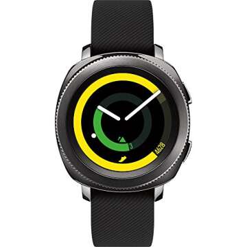 SAMSUNG Gear Sport Smartwatch (Bluetooth), Black, SM-R600NZKAXAR – US Version with Warranty