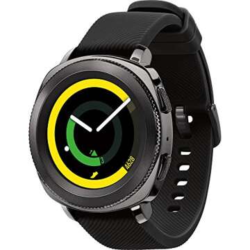 SAMSUNG Gear Sport Smartwatch (Bluetooth), Black, SM-R600NZKAXAR – US Version with Warranty