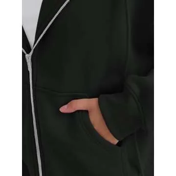 Trendy Queen Zip Up Hoodies For Women Cropped Sweatshirts Fall Fashion Outfits 2025 Y2k Fleece Teen Girls Clothes