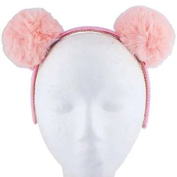 LUX Pink Glitter Cat Ear Headband for Halloween Fun