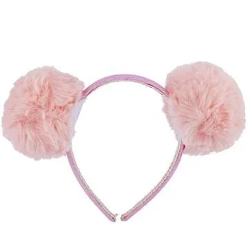 LUX Pink Glitter Cat Ear Headband for Halloween Fun