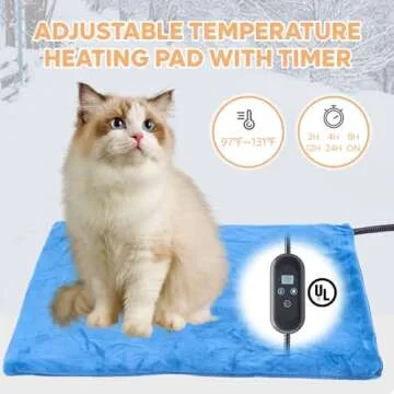 Bestier Heated Outdoor Cat House for Winter, Weatherproof Outside Feral Cat Shelter with Timer & Adj...