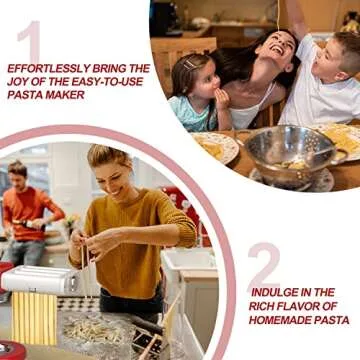 Pasta Maker Attachment for All Kitchenaid Mixers, Noodle Maker Kitchen Aid Mixer Accessories 3 In 1 Including Dough Roller Spaghetti Fettuccine Cutter - Homemade Fresh Pasta Easily!
