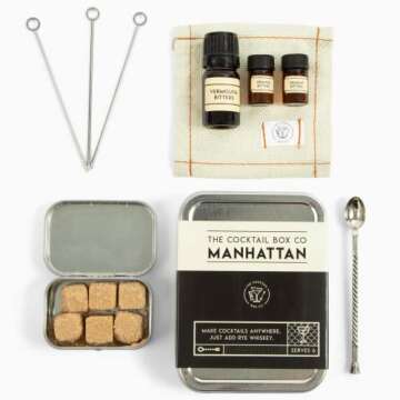 The Cocktail Box Co. Manhattan Cocktail Kit - Make Premium Hand Crafted Cocktails Gifts for Him or H...