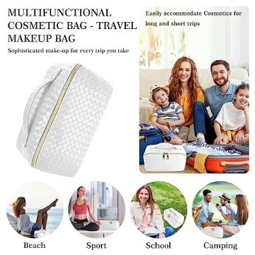 Large Capacity Travel Cosmetic Bag - Stylish and Waterproof