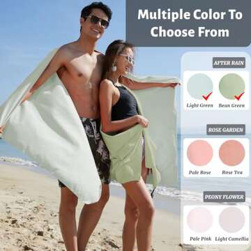 Rainleaf 2 Pack Microfiber Quick Dry Travel Towel, Super Absorbent Ultra Compact Lightweight Camping...