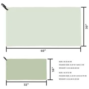 Rainleaf 2 Pack Microfiber Quick Dry Travel Towel, Super Absorbent Ultra Compact Lightweight Camping Towel for Gym, Hiking, Pool, Yoga - After Rain