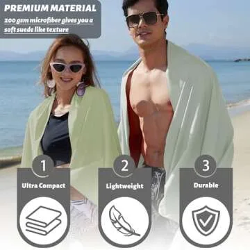 Rainleaf 2 Pack Microfiber Quick Dry Travel Towel, Super Absorbent Ultra Compact Lightweight Camping Towel for Gym, Hiking, Pool, Yoga - After Rain