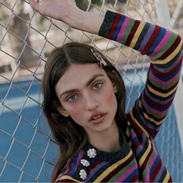 Resin Tortoise Leopard Print Hair Clips and Barrettes - 4 Pack (Women's Accessories)