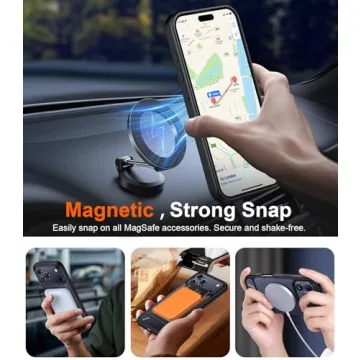 Temdan iPhone 17 Pro Case with Kickstand and Shockproof Design