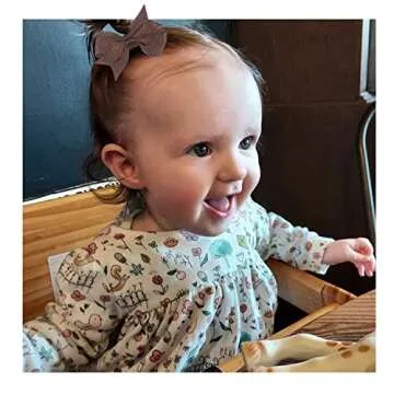 VINOBOW 2-Inch Baby Bow Clips for Girls Hair Accessories