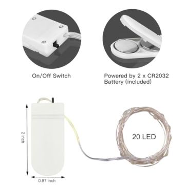 LEDIKON Fairy Lights - 7.2ft 20 LED String Lights Perfect for Decor