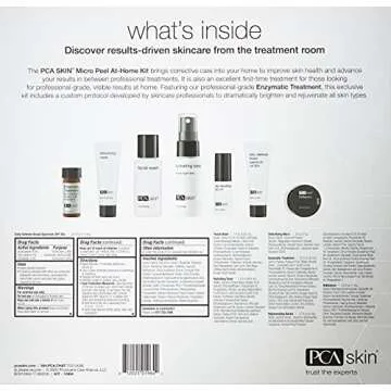 PCA SKIN Micro Peel Hyperpigmentation & Dark Spot Corrector Kit (Lactic Acid Facial Wash, Hydrating Toner, Blemish Remover Mask, Advanced Brightening Treatment, Anti Aging Serum, Face Cream, SPF 50+)