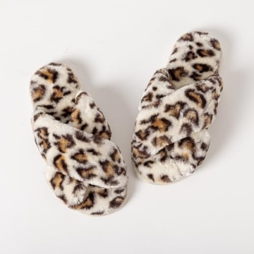Enteer Women's Fuzzy Memory Foam Slippers for Comfort and Style