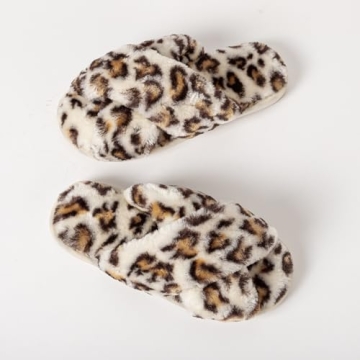 Enteer Women's Fuzzy Memory Foam Slippers for Comfort and Style