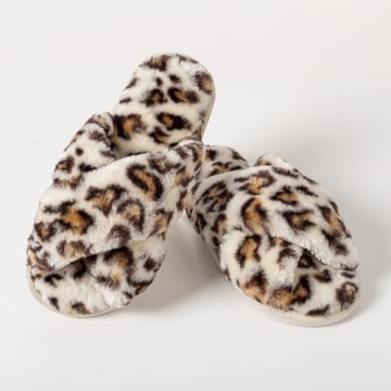 Enteer Women's Fuzzy Memory Foam Slippers for Comfort and Style