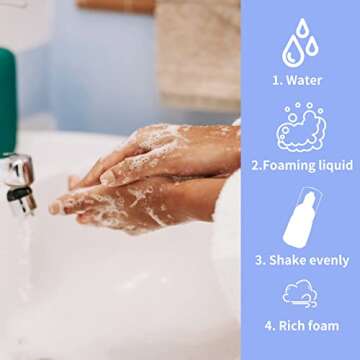 LONGWAY 1 oz Foam Soap Pump Bottle(15PCS) Mini Foam Bottle Dispenser for Refillable Travel Liquid Soap,Shampoo,Lash Cleanser,Hand Soap- BPA Free