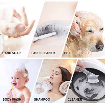 LONGWAY 1 oz Foam Soap Pump Bottle(15PCS) Mini Foam Bottle Dispenser for Refillable Travel Liquid Soap,Shampoo,Lash Cleanser,Hand Soap- BPA Free