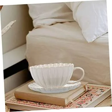 Elegant Ceramic Cup and Saucer Set for Home or Cafe