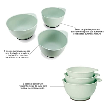 KitchenAid Classic Mixing Bowls Set of 3 - Pistachio