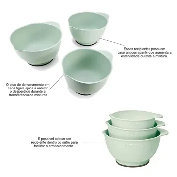 KitchenAid Classic Mixing Bowls Set of 3 - Pistachio