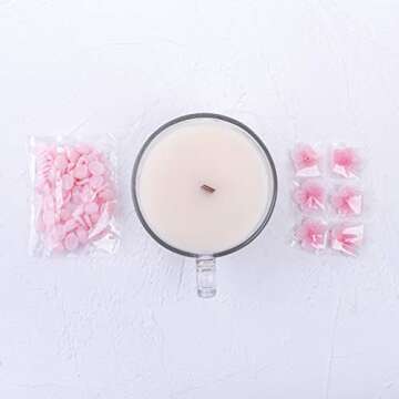 Romantic Sakura Cup Scented Soy Candle for Birthday Gift Wedding Favor