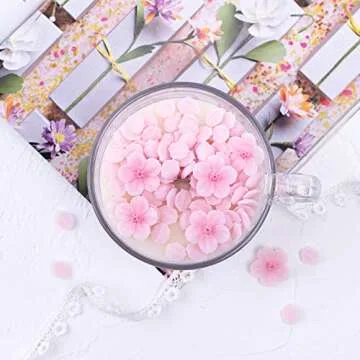 Romantic Sakura Cup Scented Soy Candle for Birthday Gift Wedding Favor