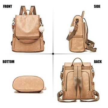 CHERUTY Women Backpack Purse - Stylish Vegan Leather Bag