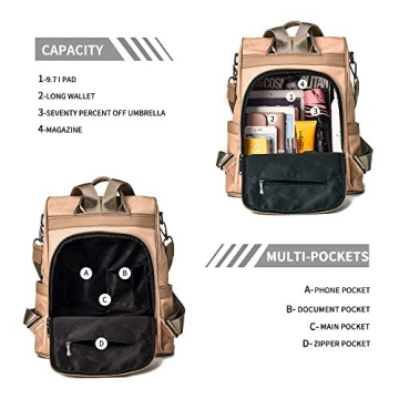 CHERUTY Women Backpack Purse - Stylish Vegan Leather Bag