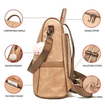 CHERUTY Women Backpack Purse - Stylish Vegan Leather Bag