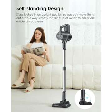 Lightweight Cordless Vacuum Cleaner with 40 Minutes Runtime
