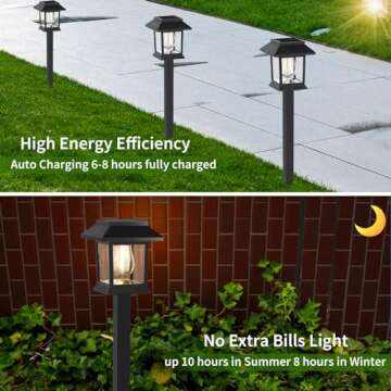 Elegant Solar Lights for Garden Pathway and Landscape