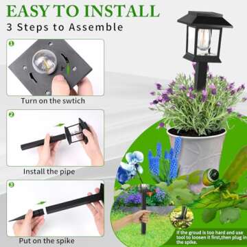 Elegant Solar Lights for Garden Pathway and Landscape