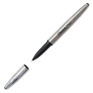 Sharpie Stainless Steel Grip Pen, Fine Point Black Ink - Elegant Writing Tool