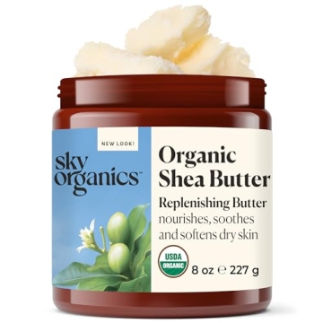 Sky Organics - Organic Shea Butter, 8 oz - Nourishes, Soothes, and Softens Dry Skin - Raw & Undefine...