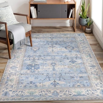 Adiva Rugs Machine Washable 3x5 Area Rug with Non Slip Backing for Living Room, Bedroom, Bathroom, K...