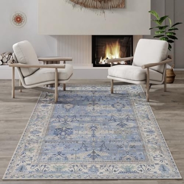 Adiva Rugs Machine Washable Non Slip Backing Area Rug