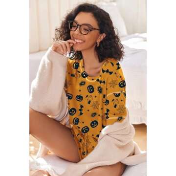 Ekouaer Pajamas for Women Set Waffle Knit Pajama Set 2 Piece Lounge Sets Loungewear PJS With Pockets