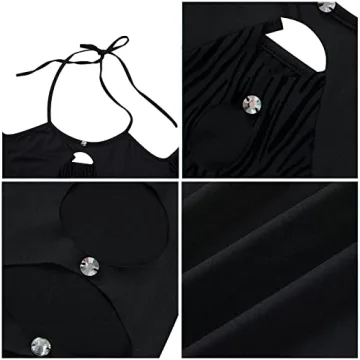 Amiblvowa Hollow Out Dress for Women Sexy Y2k Style