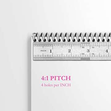 TOTiyea 50 Pack Plastic Spiral Binding Coils,20mm(3/4 ") Binding Spirals,170 Sheet Capacity,4:1 Pitch, Black