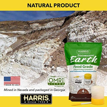 HARRIS 4lb Food Grade Diatomaceous Earth with Powder Duster