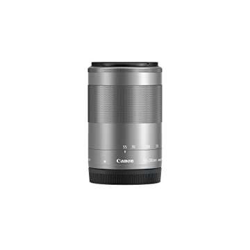 Canon EF-M 55-200mm f/4.5-6.3 Image Stabilization STM Zoom Lens (Silver) (Renewed)