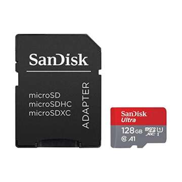 [Older Version] SanDisk 128GB Ultra MicroSDXC UHS-I Memory Card with Adapter - 100MB/s, C10, U1, Full HD, A1, Micro SD Card - SDSQUAR-128G-GN6MA