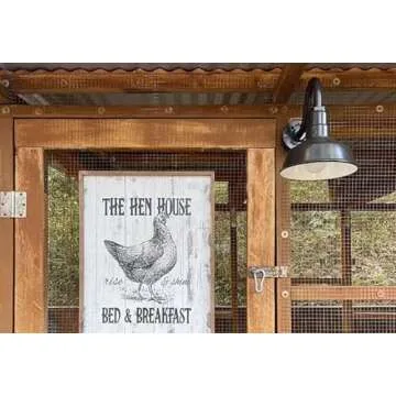 Steel Lighting Co. Hawthorne Barn Light | Outdoor Wall Mounted | 8 inch Dome | 6 inch Straight Arm| Small Farmhouse Light Made in America | Matte Black Exterior/Matte Black Interior