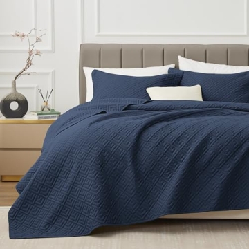 EXQ Home Twin Quilt Set - Modern Pattern Lightweight Bedspread