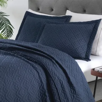 EXQ Home Twin Quilt Set - Modern Pattern Lightweight Bedspread